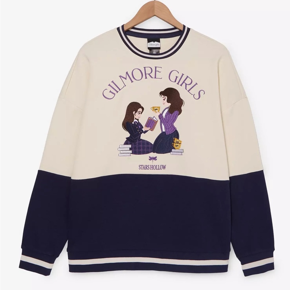 Unisex Gilmore Girls Lorelai & Rory Panel Crewneck - BoxLunch Exclusive